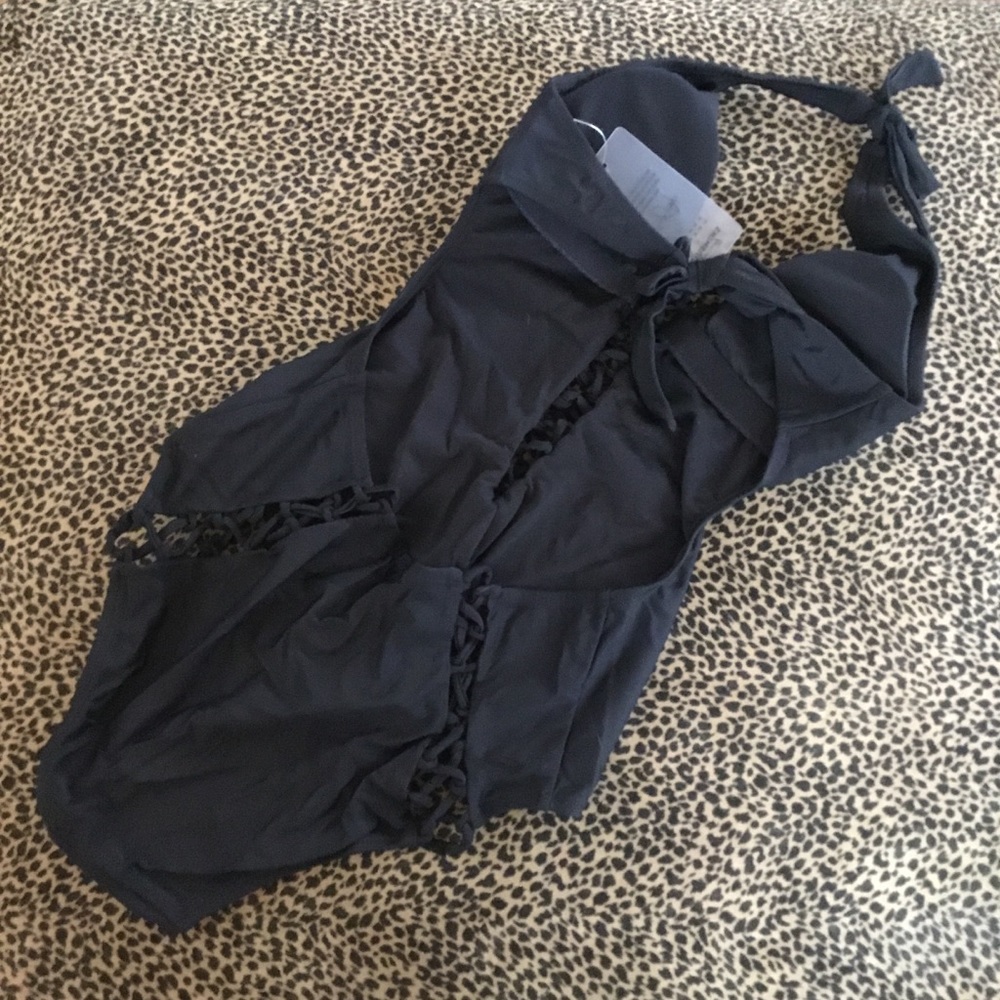 Ashley Graham Swimsuits For All Lace Up One Piece - Picture 4 of 7